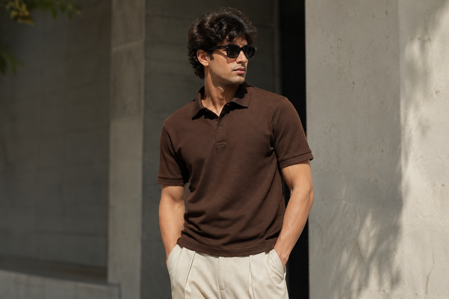 Vaylor Essential Coffee Brown Polo