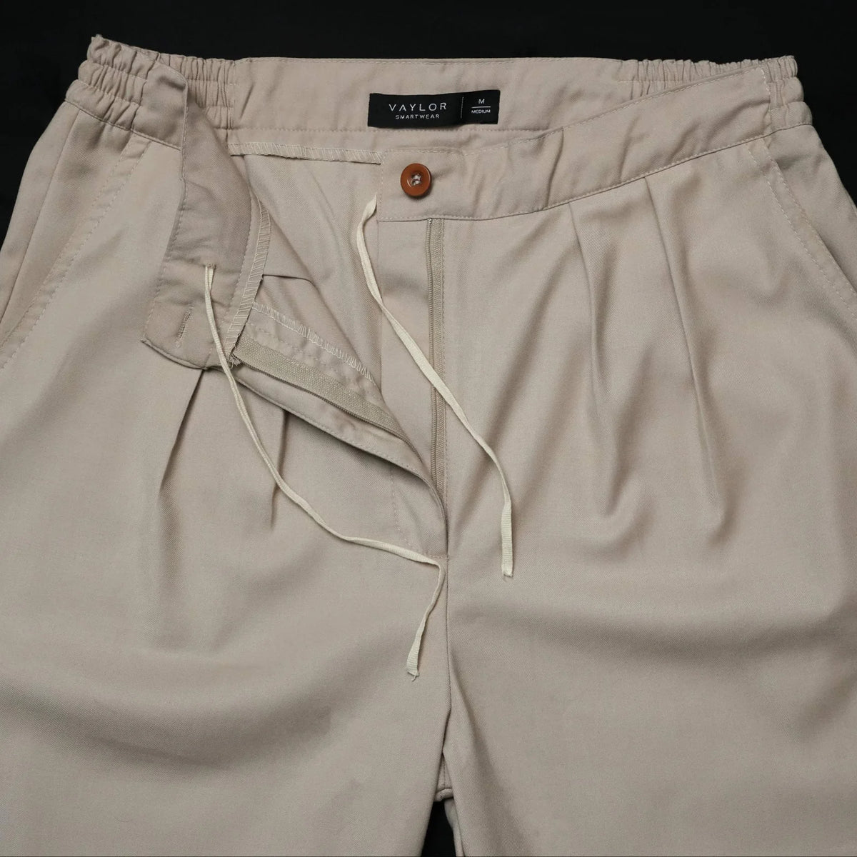 VAYLOR  Double Pleated Pants - STONE