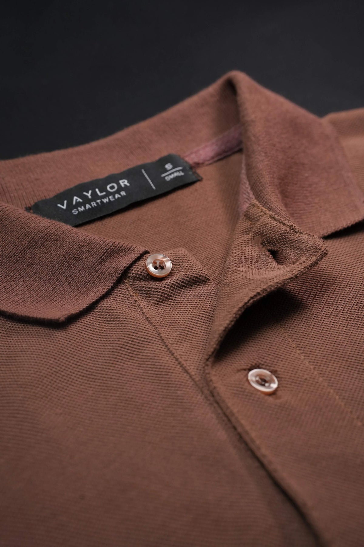 VAYLOR Essential Polo - Coffee Brown