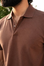 VAYLOR Essential Polo - Coffee Brown