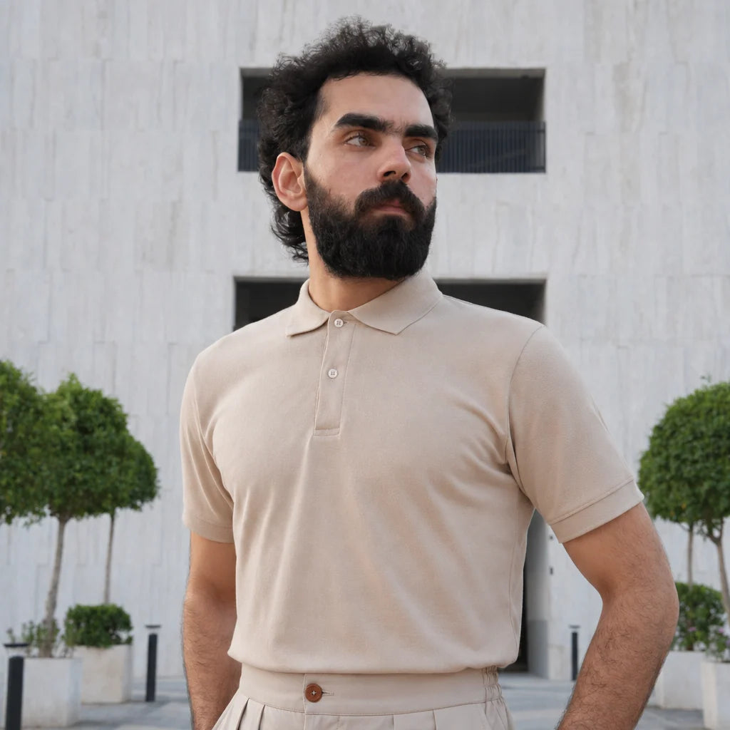 VAYLOR Essential Polo - Light Beige